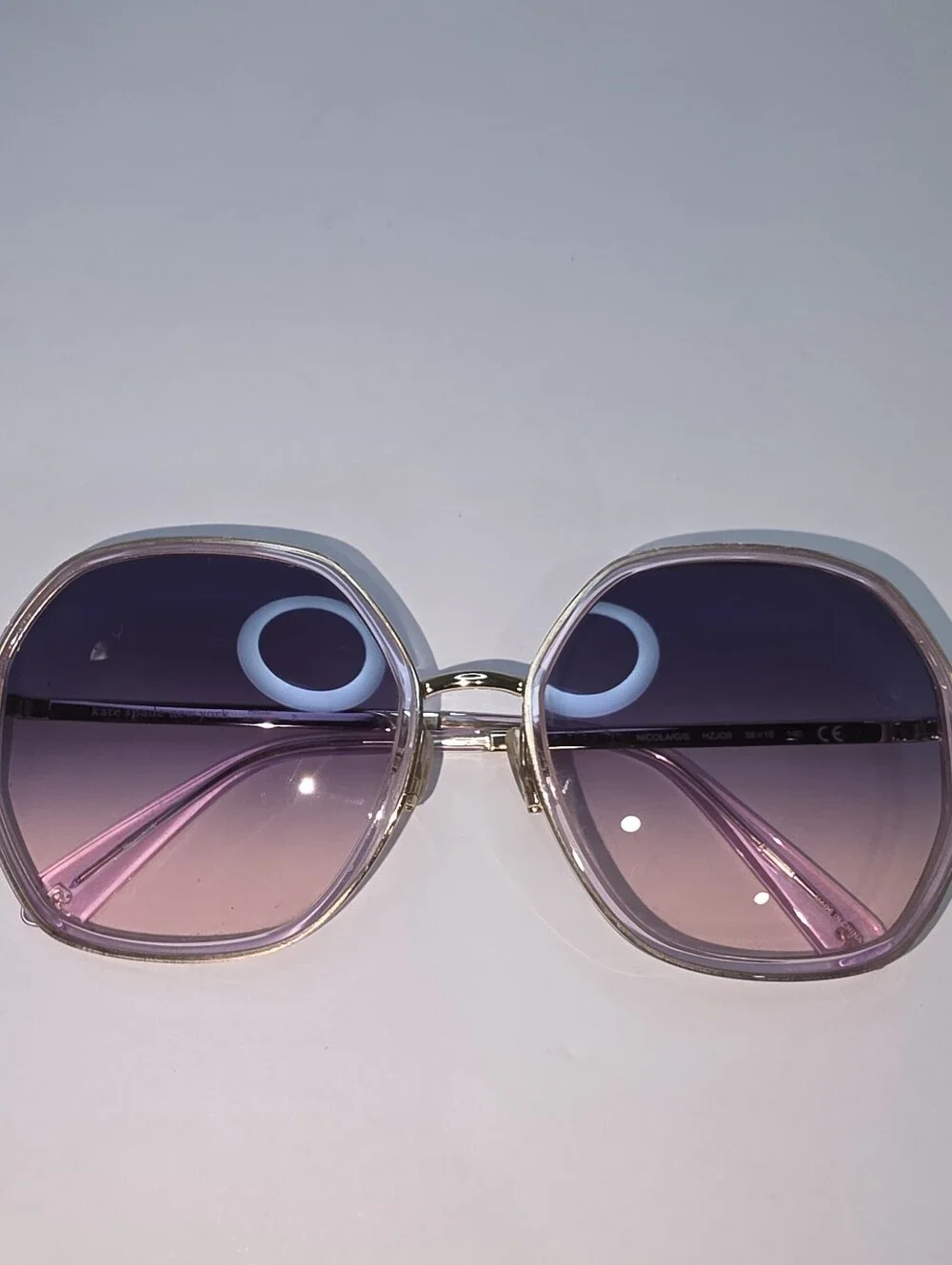 Kate Spade Sunglasses Nicola Purple frame Hello Sunshine Oversize Round